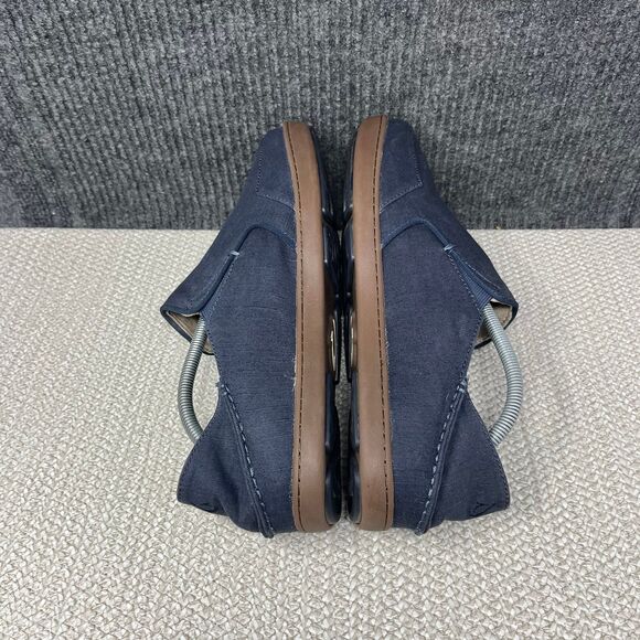 Olukai Nohea Twill Canvas Slip On Loafers Casual Navy Blue Gum Sole Mens 11.5 main image 6